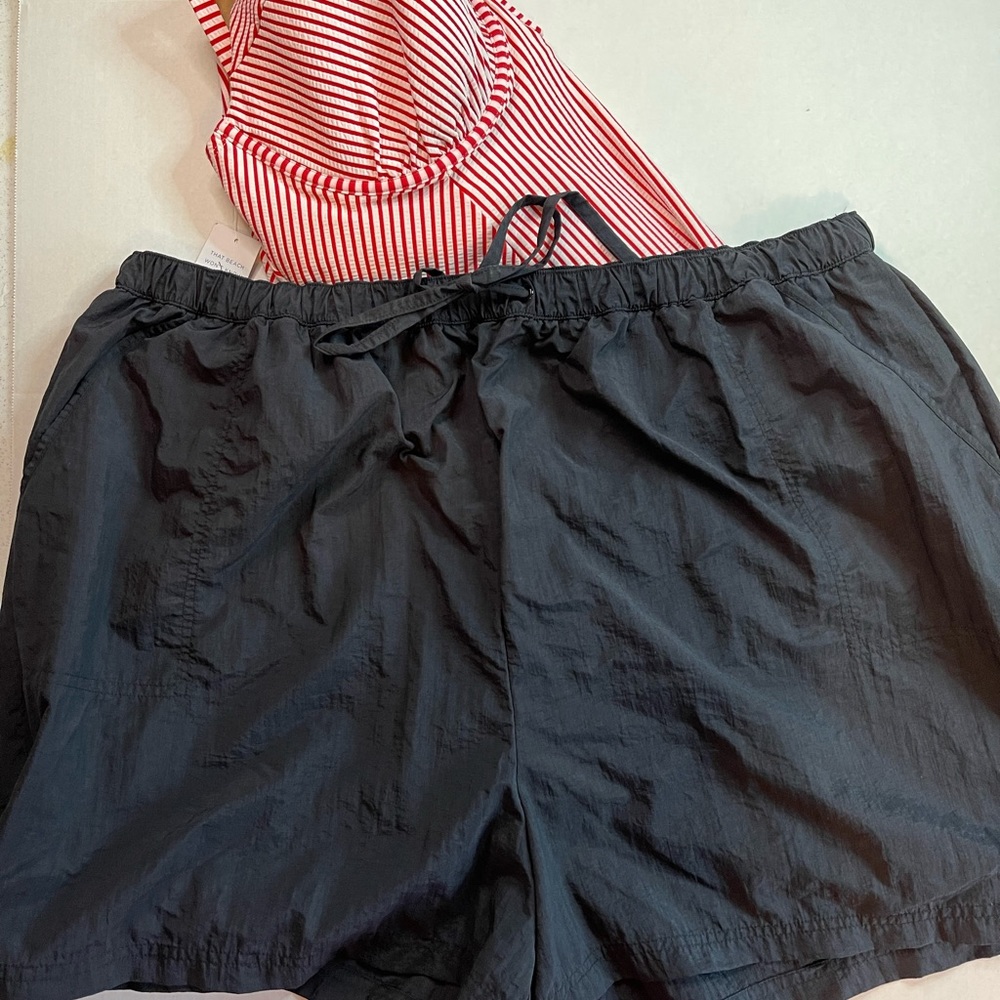 Black swim shorts